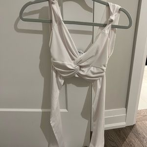 Lionness XS white tie up top